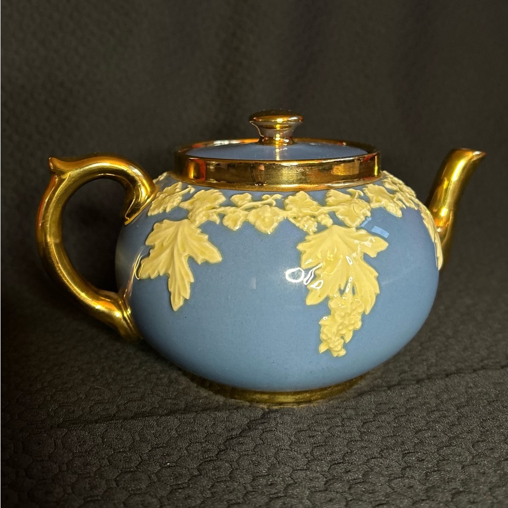 Gibson Blue and Gold Teapot